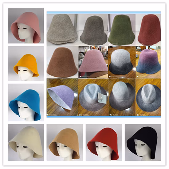 Wholesale High Quality Plain Dyed Wool Felt Hat Body for Felt Hat