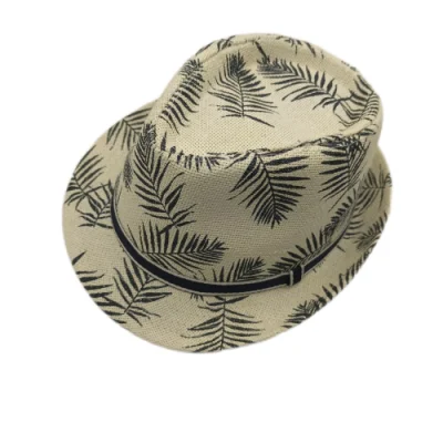 High Quality Custom Summer Cool Paper Tree Printed Straw Hat