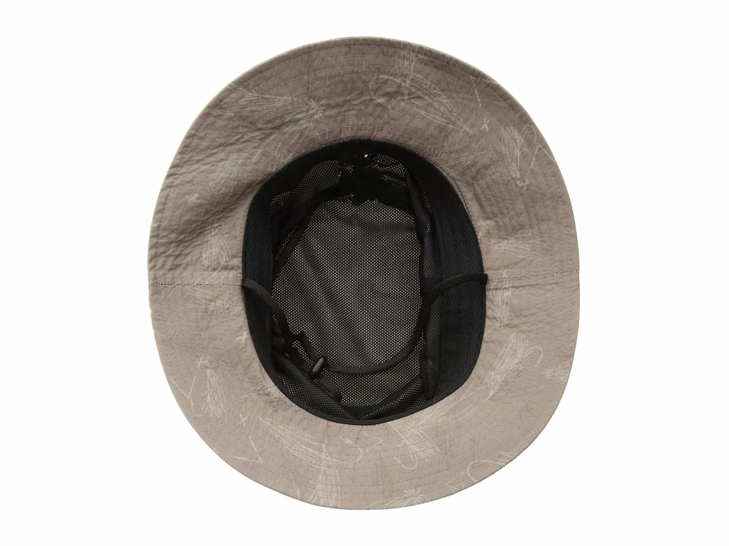 Manufactory Wholesale Custom Flat Mesh Eyelets Crown Breathable Adjustable Bucket Hat