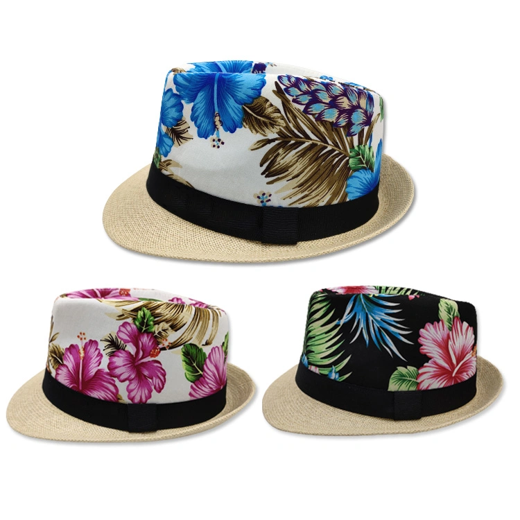 Wholesale Summer Beach Sun Hats Girls Ladies Women Wide Brim Foldable Straw Hats with Custom Logo