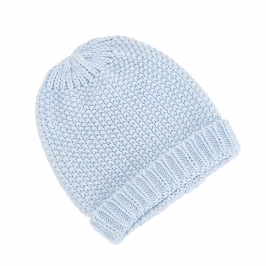 Plain Color Cotton Unisex Winter Knitted Beanie Hats