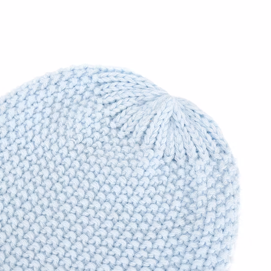 Plain Color Cotton Unisex Winter Knitted Beanie Hats