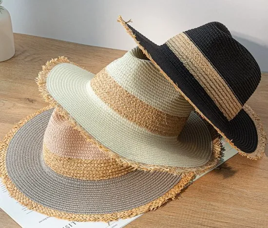 Straw Hat, Fur-Trimmed Straw Hat, Gentleman′s Hat, Top Hat, Sun Visor, Beach Straw Hat